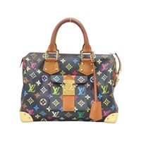 黑彩 原花帆布 村上隆 Speedy 30 手提包 M92642【LOUIS VUITTON LV 路易威登】 M92642