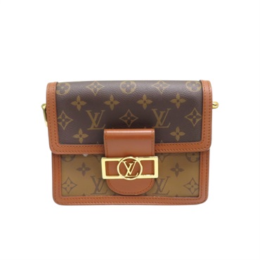 棕色 原花帆布 Dauphine mini 肩背包【LOUIS VUITTON LV 路易威登】 M45959