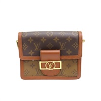 棕色 原花帆布 Dauphine mini 肩背包【LOUIS VUITTON LV 路易威登】 M45959