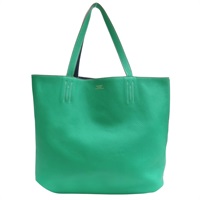 藍/綠色 TC牛皮 Double Sens 36 雙面 托特包 口P刻【HERMES 愛馬仕】 063918CA