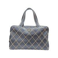 黑色 牛皮 Wild Stitch 手提包 無卡【CHANEL 香奈兒】 A14692