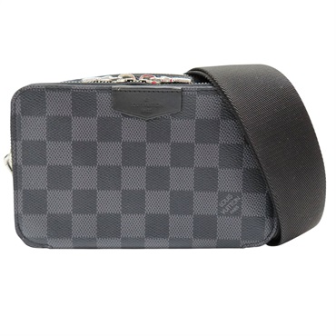 黑色 棋盤格PVC塗層帆布 肩背包【LOUIS VUITTON LV 路易威登】 N60418