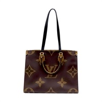 深淺棕色 原花帆布 OnTheGo MM 兩用包【LOUIS VUITTON LV 路易威登】 M45321
