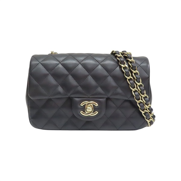 黑色 菱格紋 羊皮 COCO 20 鍊帶 肩背包 無卡【CHANEL 香奈兒】 A69900