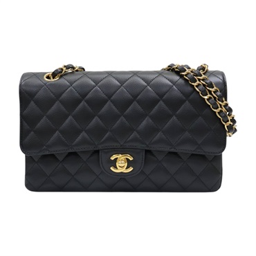 黑色 荔枝紋牛皮 Classic Flap 25 肩背包 金扣【CHANEL 香奈兒】 A01112