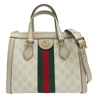 米色 PVC塗層帆布 Ophidia 小號手提包【GUCCI 古馳】 547551