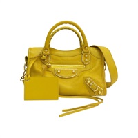 黃色牛皮 Metallic Edge Mini City 兩用包 390160【Balenciaga 巴黎世家】 390160
