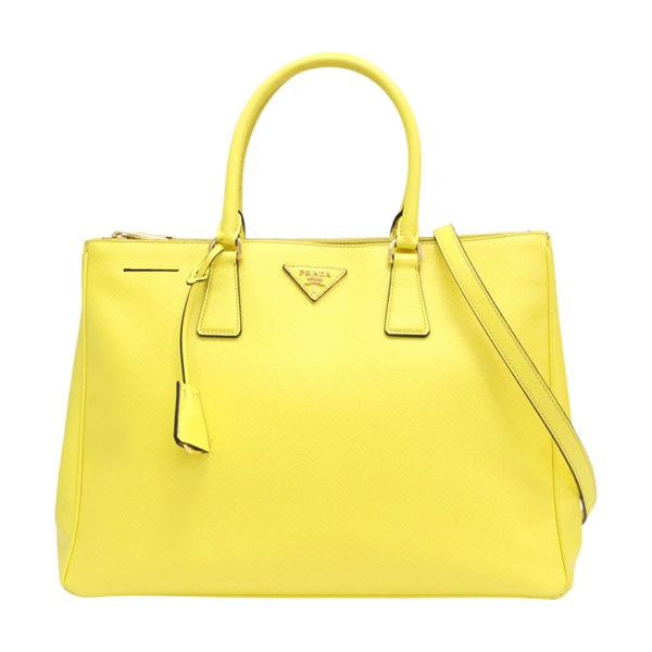 黃色 防刮牛皮 Galleria 兩用包【PRADA 普拉達】 BN1786