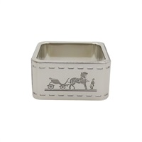 銀色 金屬 馬車 Bolduc 絲巾扣【HERMES 愛馬仕】