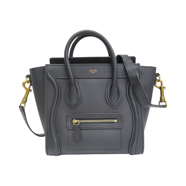 黑色牛皮 Nano Luggage 冏 兩用包 189243HSC【CELINE 賽琳】 189243HSC