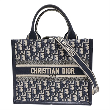 藍色 提花帆布 Book Tote 小型托特包 手提包【Dior 迪奧 】 M1325CZBB