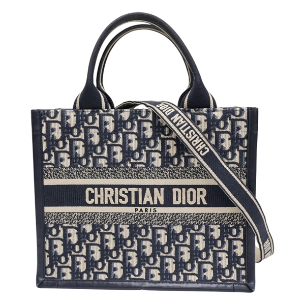 藍色 提花帆布 Book Tote 小型托特包 手提包【Dior 迪奧 】 M1325CZBB
