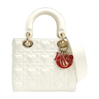 米白色 羊皮 Lady Dior Small 兩用包 情人節限定【Dior 迪奧 】 M0538ONGH