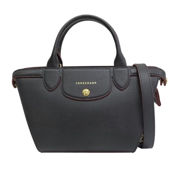 黑色 牛皮 紫色油邊 Le Pliage Xtra S 兩用包【Longchamp 瓏驤】 1116813001