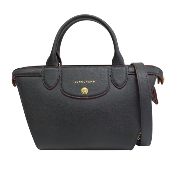 黑色 牛皮 紫色油邊 Le Pliage Xtra S 兩用包【Longchamp 瓏驤】 1116813001