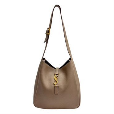 灰色 牛皮 LE 5 A 7 Small 手提包 【SAINT LAURENT YSL 聖羅蘭 】 713938