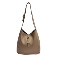 灰色 牛皮 LE 5 A 7 Small 肩背包【SAINT LAURENT YSL 聖羅蘭 】 713938