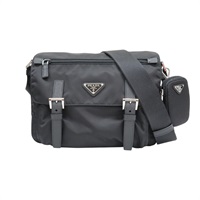 黑色 尼龍 Re-Nylon 肩背包 1BD953【PRADA普拉達】 1BD953