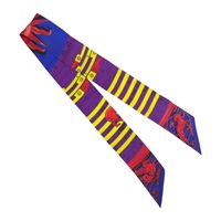 紫色 占星術 絲綢 Twilly 絲巾【HERMES 愛馬仕】