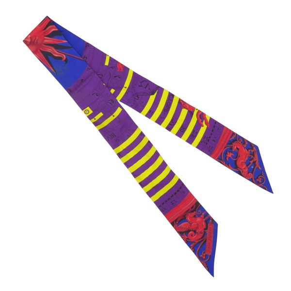 紫色 占星術 絲綢 Twilly 絲巾【HERMES 愛馬仕】