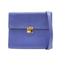 墨水藍 Mysore牛皮 Click 16 肩背包 銀扣 D刻【HERMES 愛馬仕】 H073568CCM3