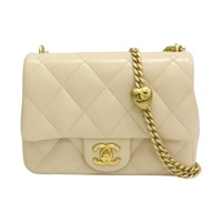 卡其色 菱格紋 羊皮 Heart Crush mini Flap 肩背包【CHANEL 香奈兒】 AS3829