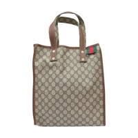 棕色 帆布 GG Supreme Sherry Tote Bag 手提包 211135【GUCCI 古馳】 211135