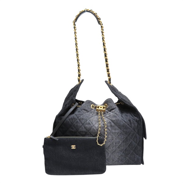 黑色 丹寧 25 中型 鍊帶 肩背包 AS5311【CHANEL 香奈兒】 AS5311