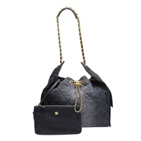 黑色 丹寧 25 中型 鍊帶 肩背包 AS5311【CHANEL 香奈兒】 AS5311