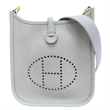 冰川藍 Taurillon牛皮 Evelyne Mini 肩背包 W刻【HERMES 愛馬仕】 H069426CC
