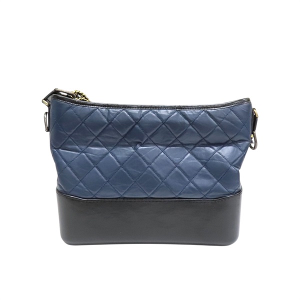 藍/黑色牛皮 Gabriel Hobo Medium 鍊帶 肩背包 AS1521 無卡【CHANEL 香奈兒】 AS1521