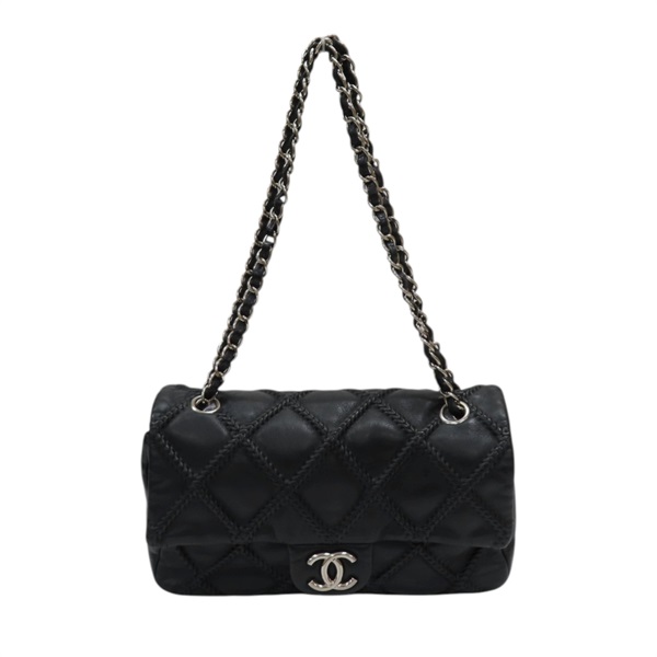 黑色 牛皮 Ultimate Stitch 肩背包 (無卡) (染色)【CHANEL 香奈兒】 A50851