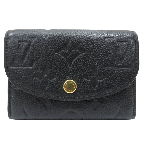 黑色 原花壓紋 牛皮Rosalie 零錢包【LOUIS VUITTON LV 路易威登】 M81455