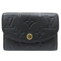黑色 原花壓紋 牛皮Rosalie 零錢包【LOUIS VUITTON LV 路易威登】 M81455
