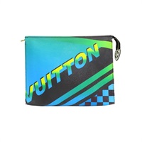 藍/綠色 帆布 Poche Toilette 26 手拿包 M51231【LOUIS VUITTON LV 路易威登】 M51231