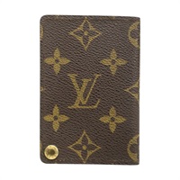棕色 原花 PVC塗層帆布 名片夾【LOUIS VUITTON LV 路易威登】 M60937