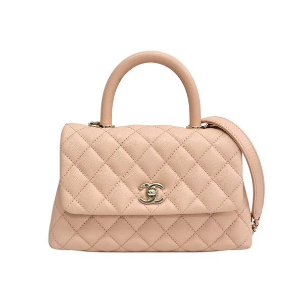 粉色牛皮 Coco Handle 24 兩用包 A92990【CHANEL 香奈兒】 A92990