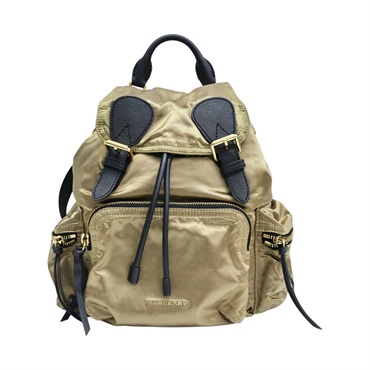 金色尼龍 緞面 Backpack 後背包【BURBERRY 巴寶莉】 4033301