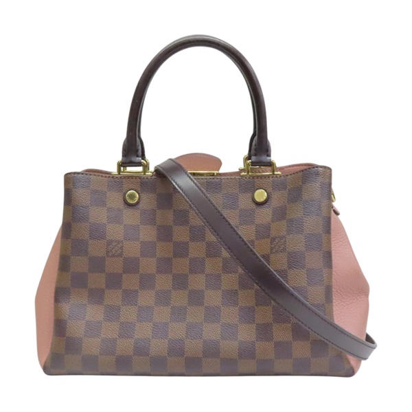 棕色 棋盤格 帆布 Brittany 兩用包【LOUIS VUITTON LV 路易威登】 N41674