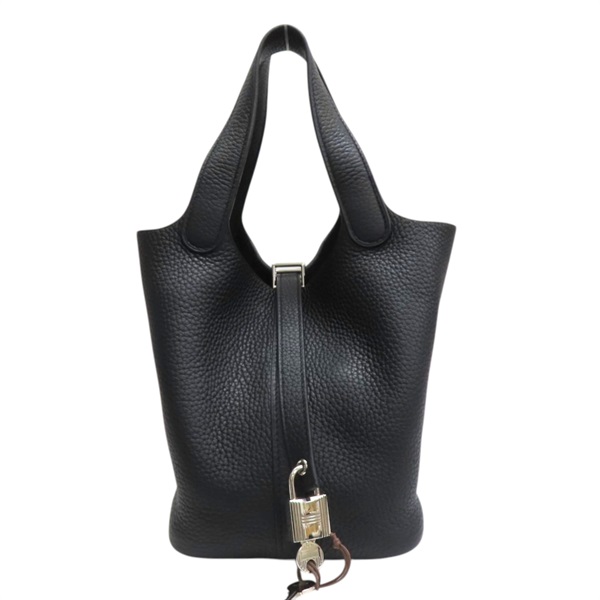 黑色 TC 牛皮 Picotin Lock 18 手提包 Y刻 金扣【HERMES 愛馬仕】