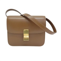 駝色 牛皮 Classic Box 肩背包【CELINE 賽琳】 192523DLS