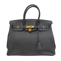經典黑 TC牛皮 Birkin 35 手提包 C刻【HERMES 愛馬仕】