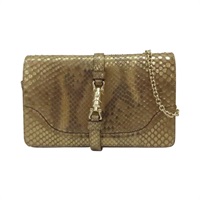 金色 蛇皮 肩背包【GUCCI 古馳】 283061