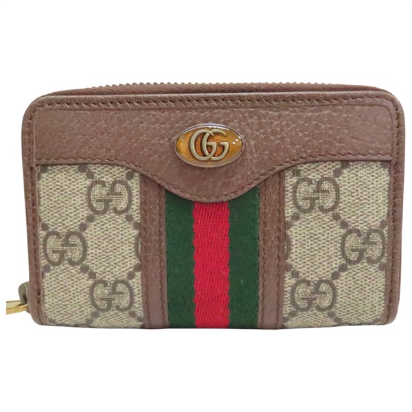 烏木色 GG Supreme帆布 Ophidia 拉鍊零錢包【GUCCI 古馳】 597613