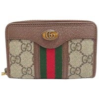 烏木色 GG Supreme帆布 Ophidia 拉鍊零錢包【GUCCI 古馳】 597613