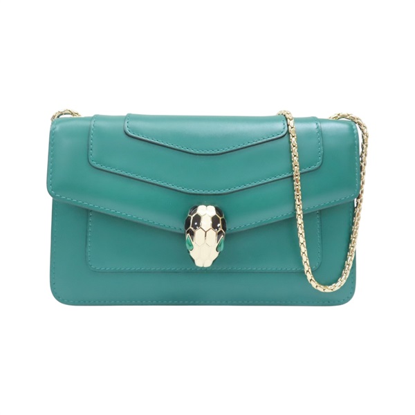 綠色 牛皮 Serpenti Forever 肩背包【BVLGARI 寶格麗】