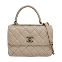 粉膚色 羊皮 Trendy 25口蓋包 鍊帶肩背包 淡金釦【CHANEL 香奈兒】 A92236