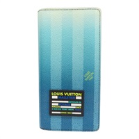 藍色 漸層 PVC塗層帆布 Stripe Brazza 長夾【LOUIS VUITTON LV 路易威登】 M81318