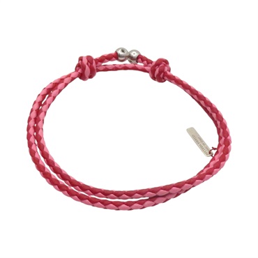 紅色 羊皮編織 手環【BOTTEGA VENETA BV 寶緹嘉】