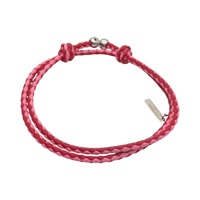 紅色 羊皮編織 手環【BOTTEGA VENETA BV 寶緹嘉】